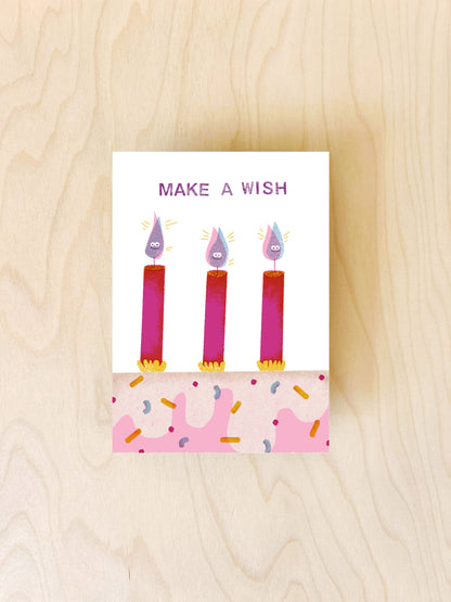 Make A Wish Postkarte DIN A6