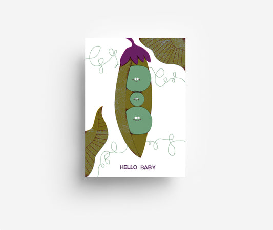 Baby Erbse Postkarte DIN A6