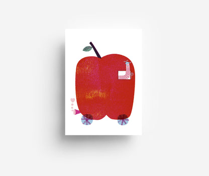 Apfelfahrt Postkarte DIN A6