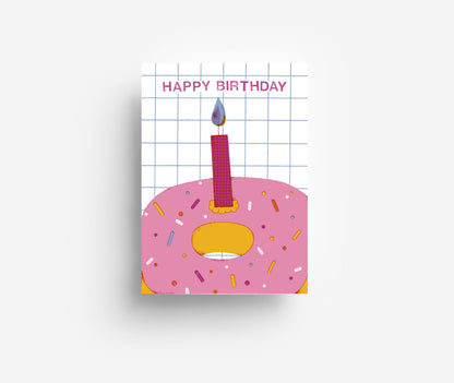 Donut Geburtstag Postkarte DIN A6