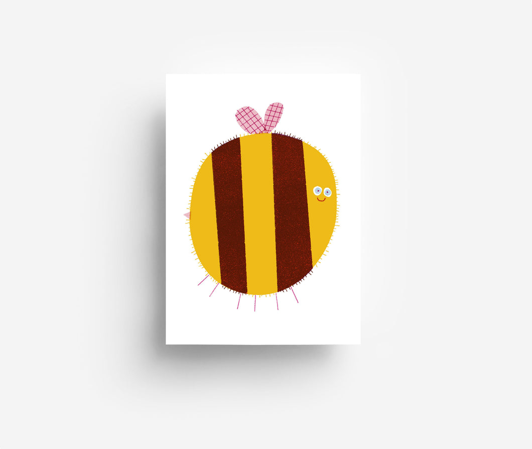 Bee Postcard DIN A6
