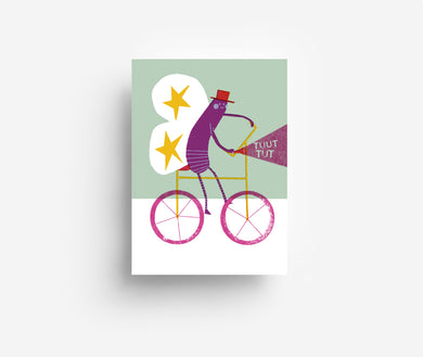 Fahrrad Postkarte DIN A6 
