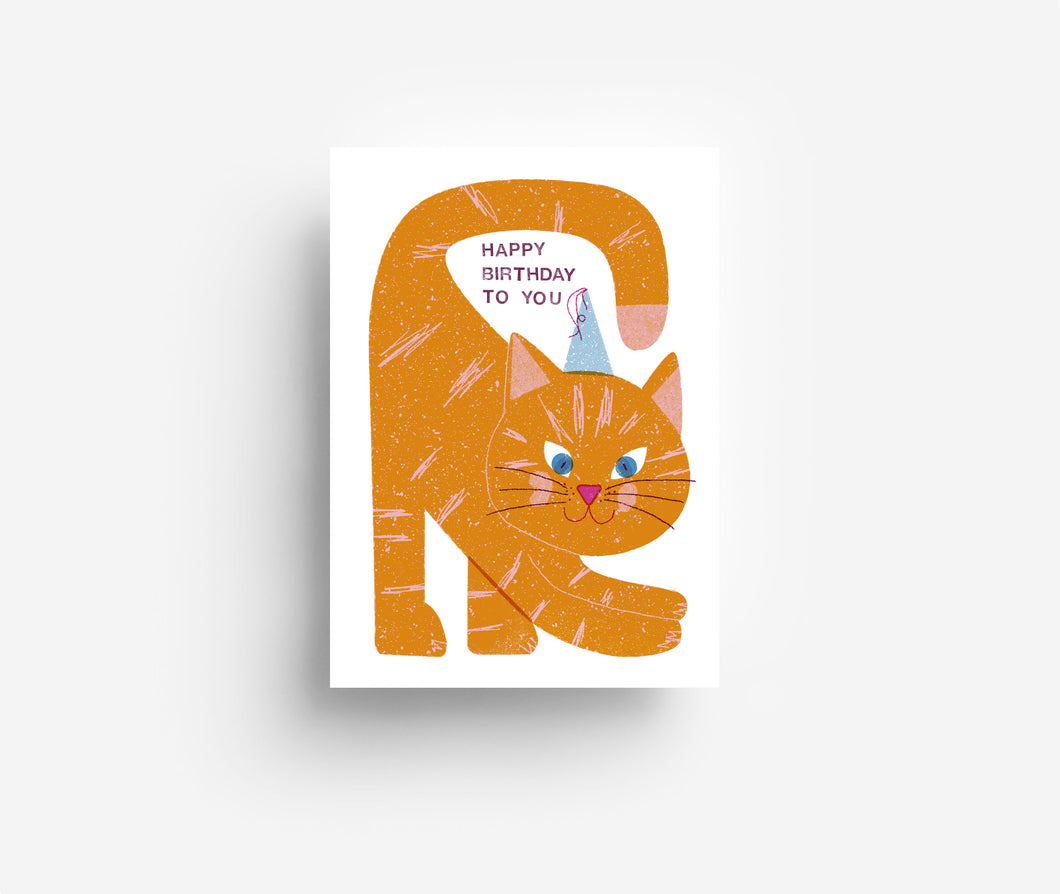 Birthday Kitty Postcard DIN A6