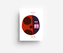 Load image into Gallery viewer, Birthday Ladybug Postcard DIN A6