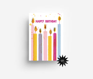 Birthday Postcard Set (20 Cards) DIN A6