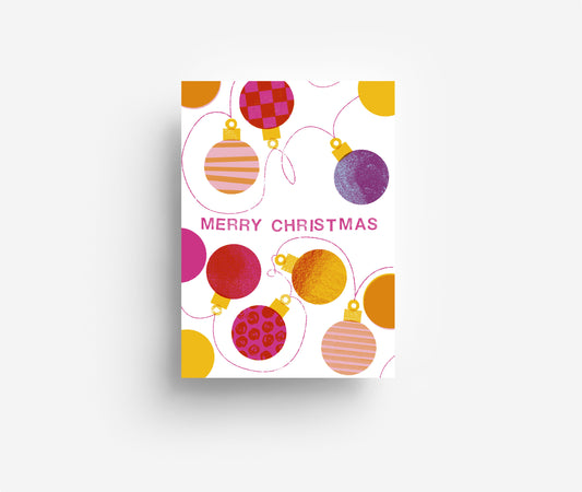 Weihnachtskugeln Postkarte DIN A6