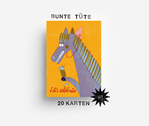 Bunte Tüte Postkarten Set (20 Karten) DIN A6