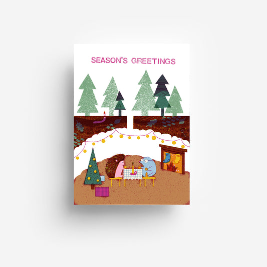 Underground Christmas Party Postkarte DIN A6