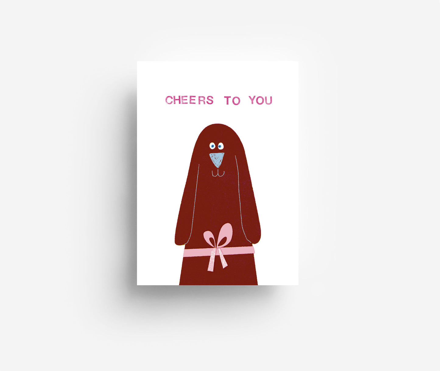 Cheers Hund Postkarte DIN A6