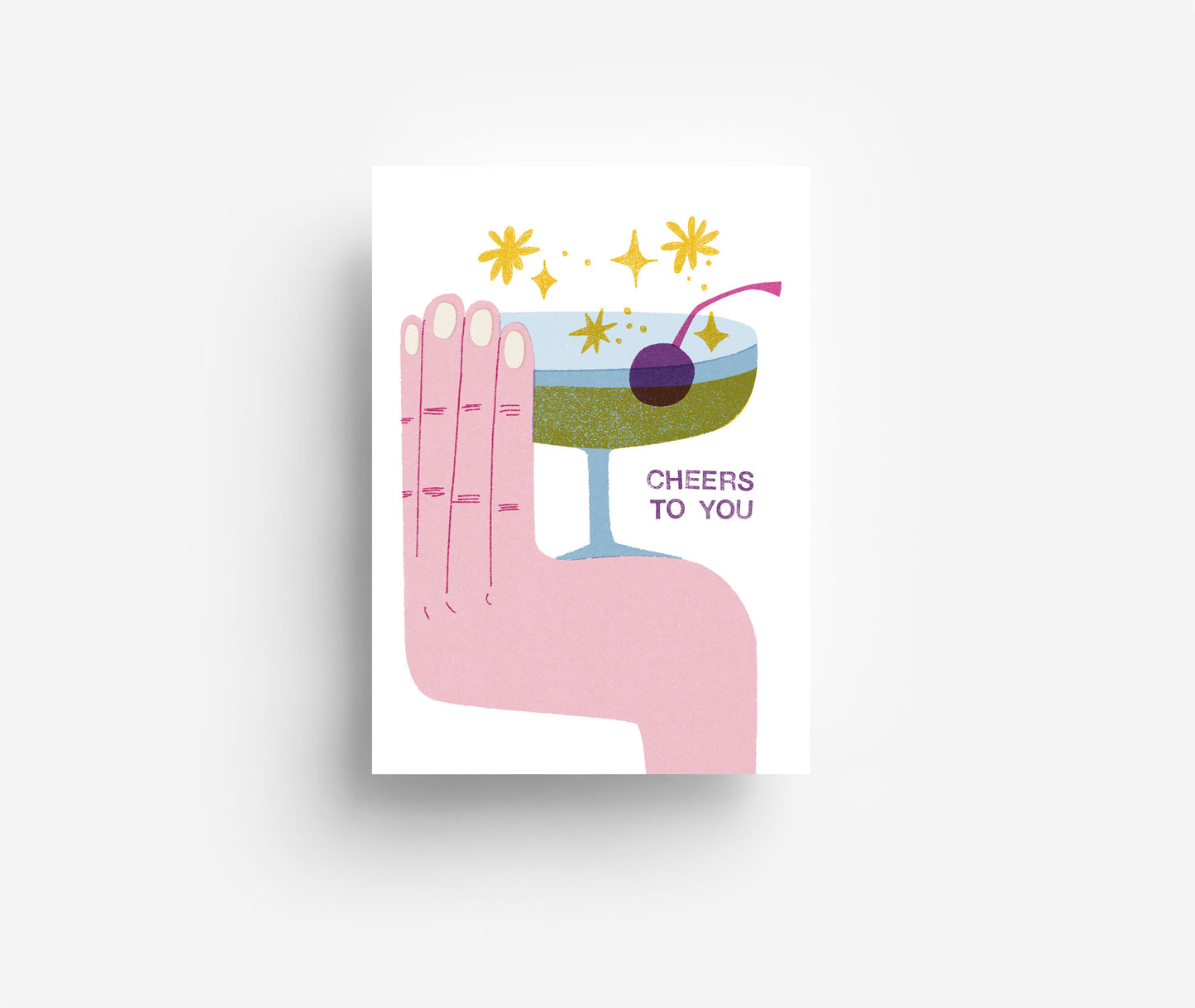 Cheers Drink Postkarte DIN A6