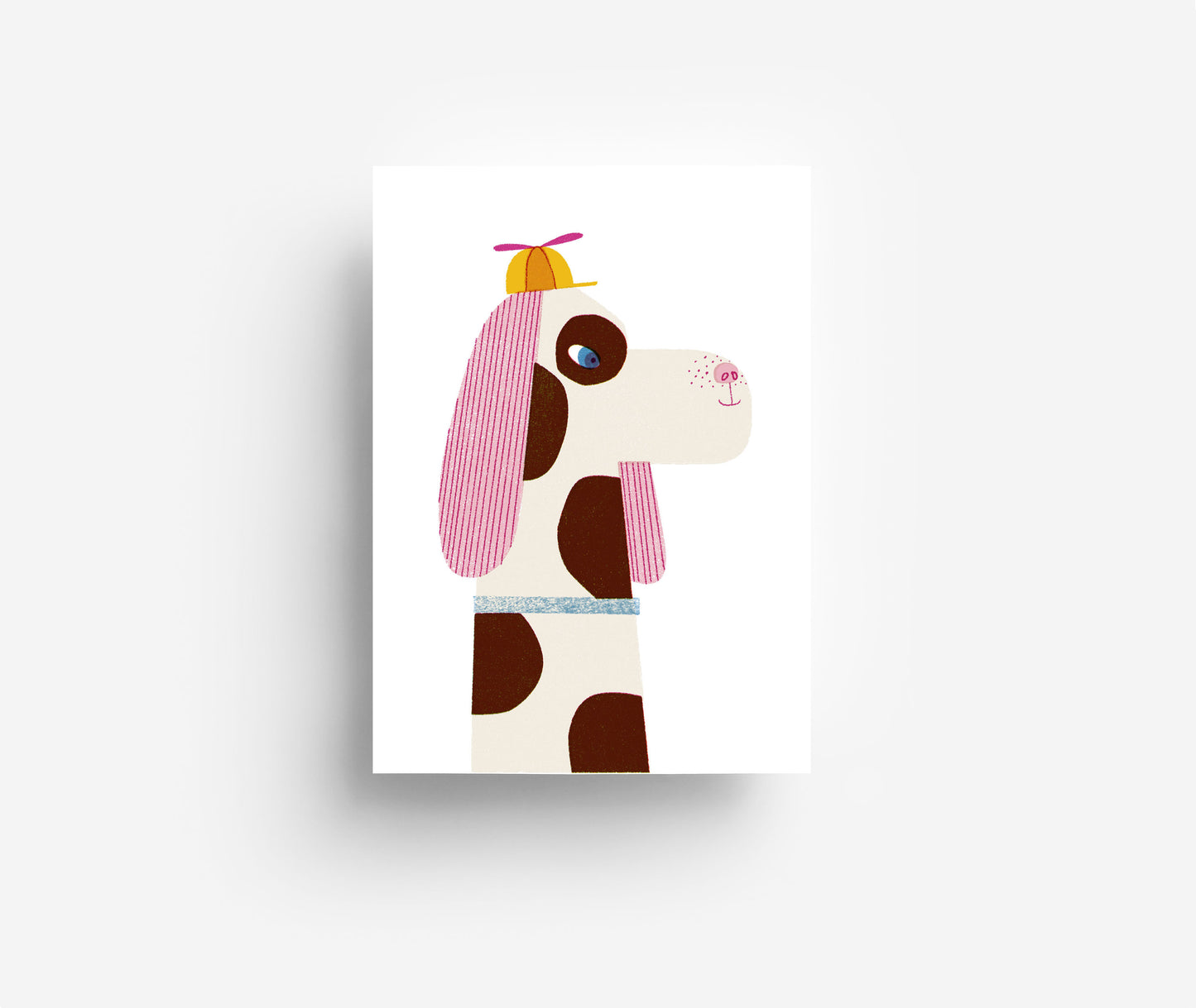 Gepunkteter Hund Postkarte DIN A6