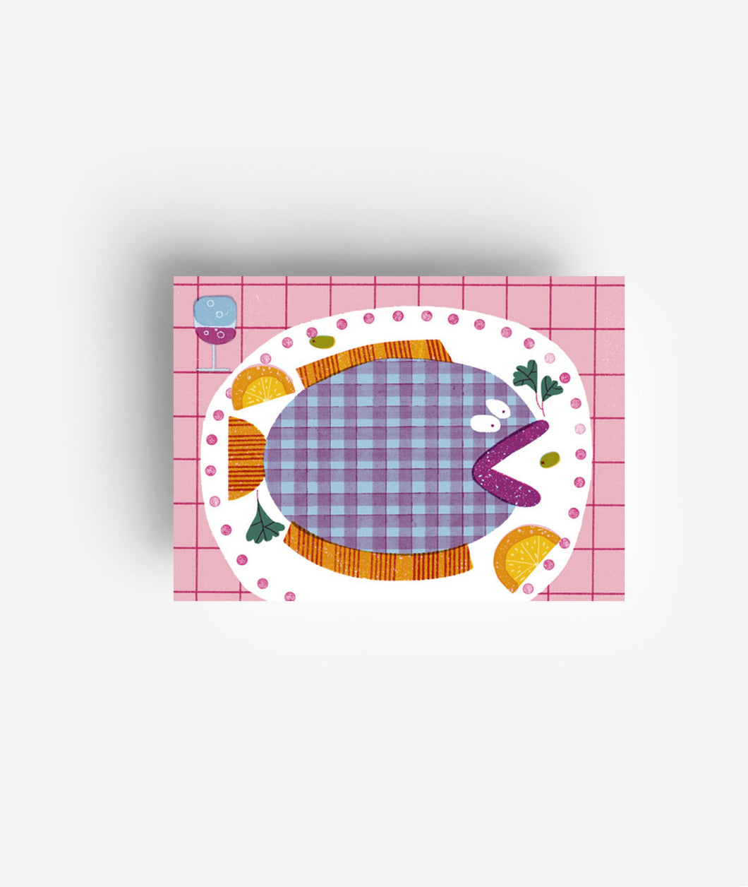 Fish Plate Postcard DIN A6