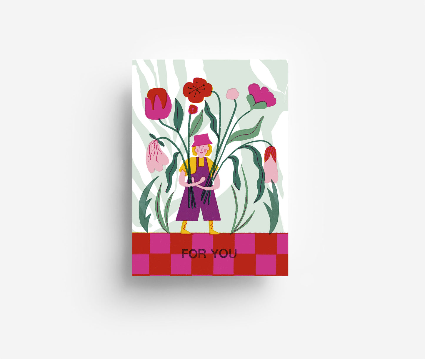 Blumenjunge Postkarte DIN A6