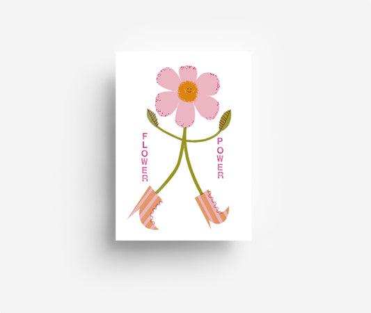 Flower Power Postkarte DIN A6
