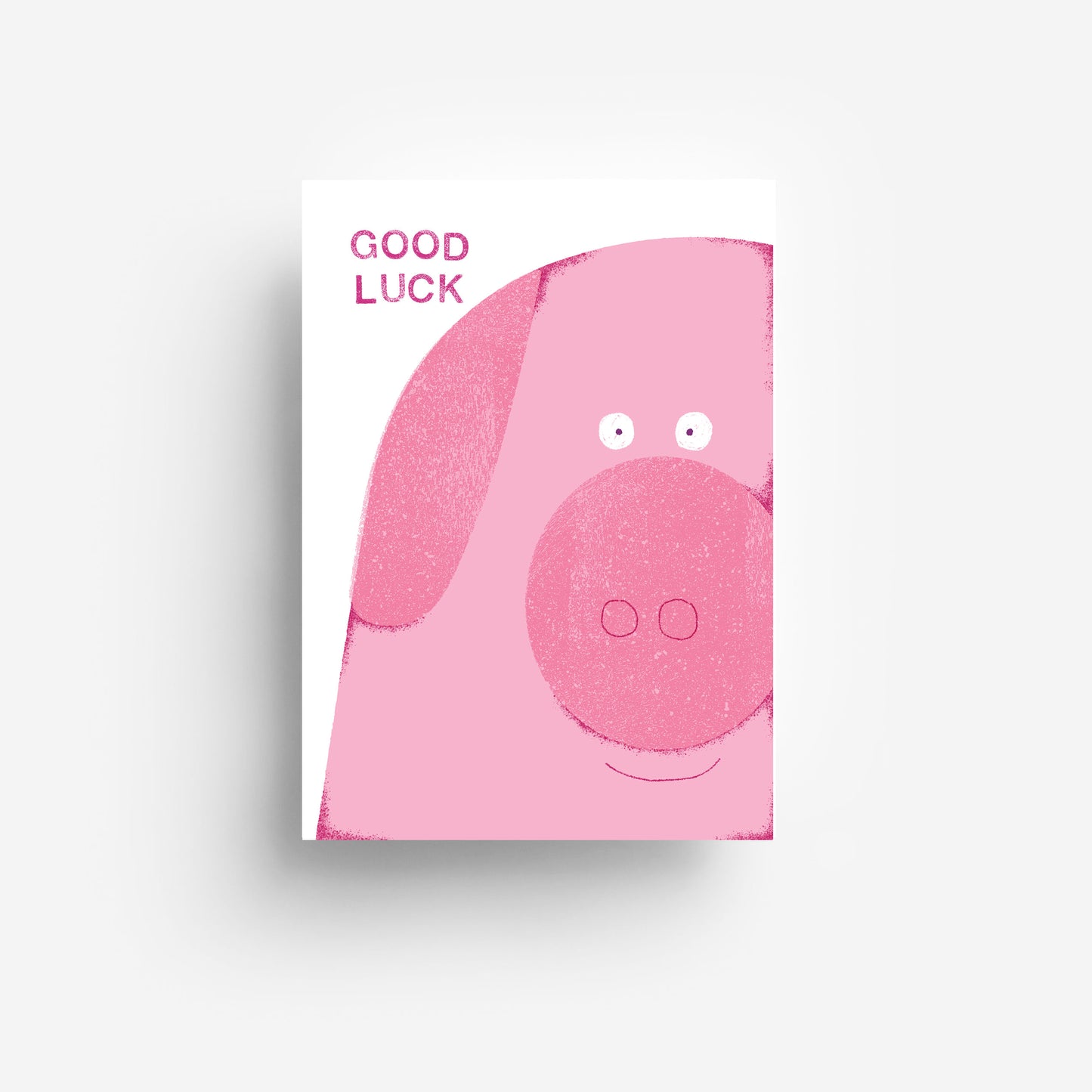 Good Luck Piggy Postkarte DIN A6