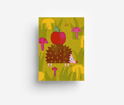 Igel Postkarte DIN A6