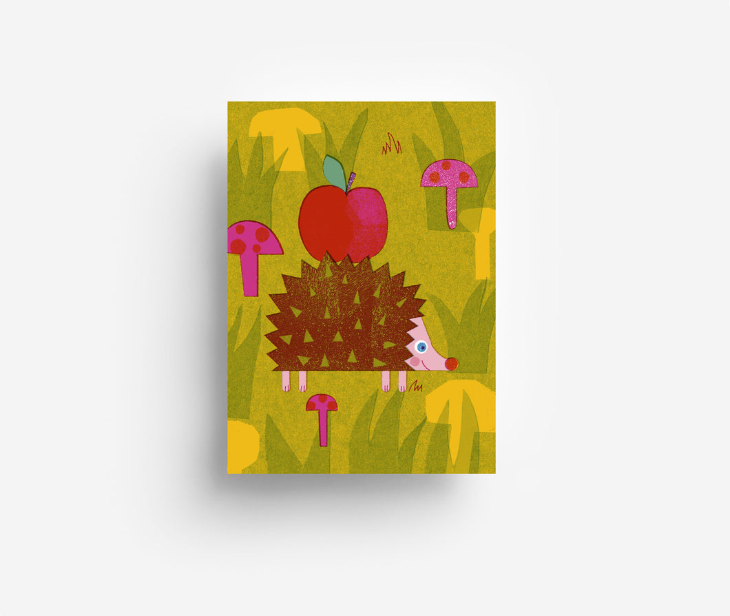 Hedgehog Postcard DIN A6