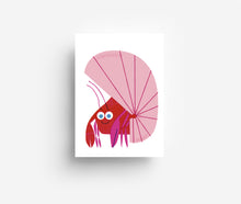 Load image into Gallery viewer, Hermit Crab Postcard DIN A6