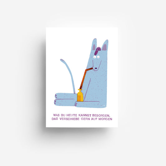 Hund Postkarte DIN A6