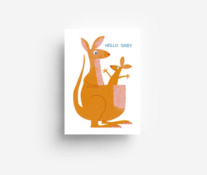 Baby Kangaroo Postcard DIN A6