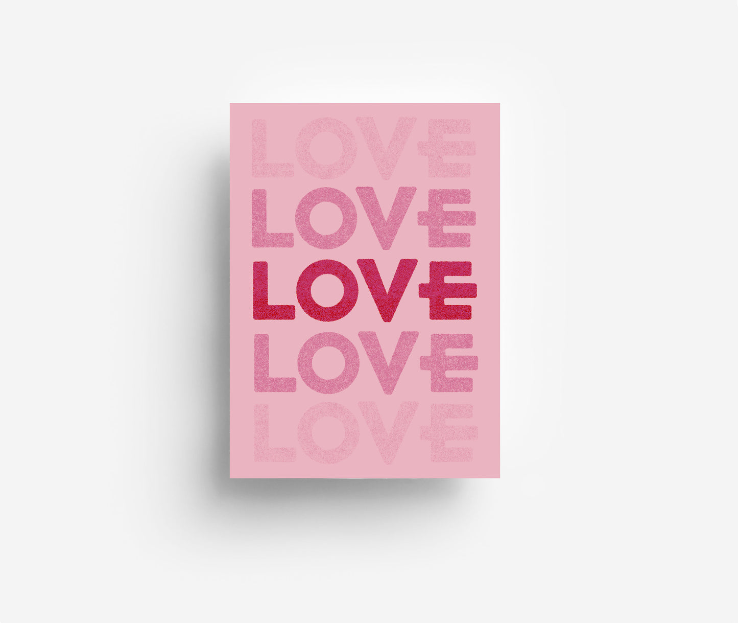 Love Type Postkarte DIN A6