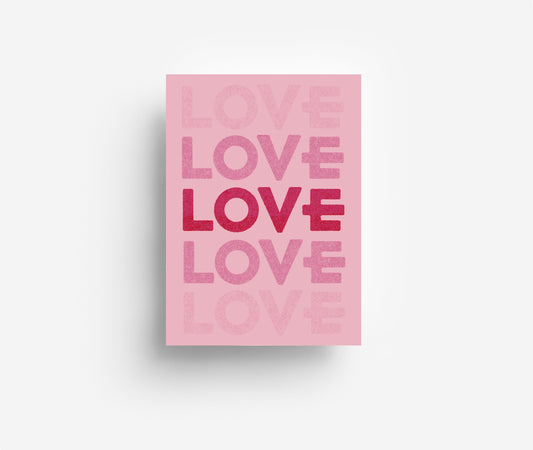 Love Type Postkarte DIN A6
