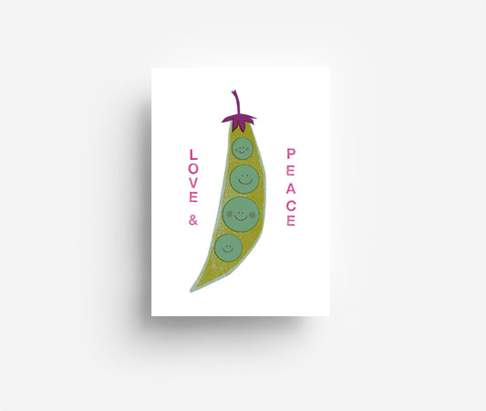 Love & Peace Postkarte DIN A6