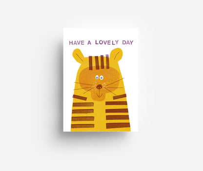 Tiger Postkarte DIN A6