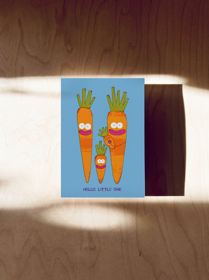 Baby Karotte Postkarte DIN A6