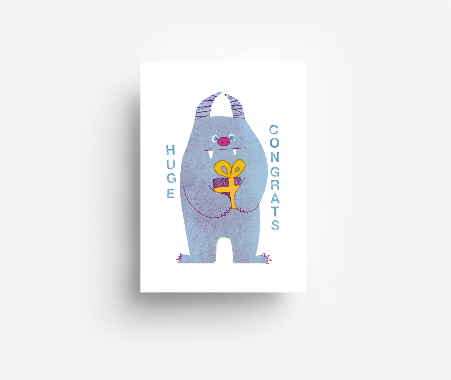 Monster Congrats Postkarte DIN A6