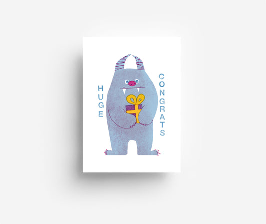 Monster Congrats Postkarte DIN A6