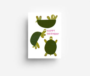 Party Turtles Postcard DIN A6