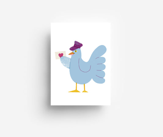 Taube Postkarte DIN A6