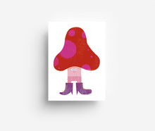 Load image into Gallery viewer, Mushroom Man Postcard DIN A6