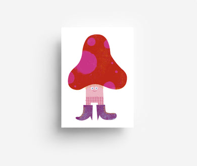 Mushroom Man Postcard DIN A6