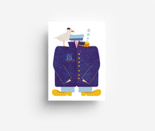 Load image into Gallery viewer, Seagull Sailor Postcard DIN A6