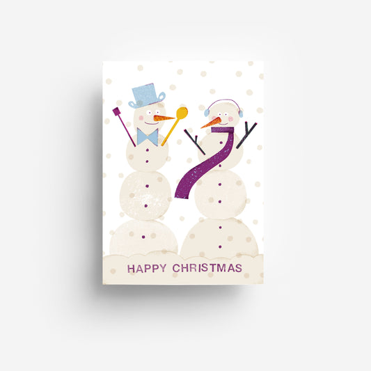 Snow Couple Postkarte DIN A6