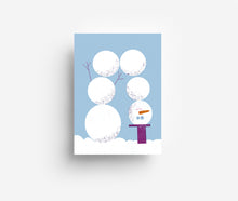 Load image into Gallery viewer, Snowy Snowman Postcard DIN A6