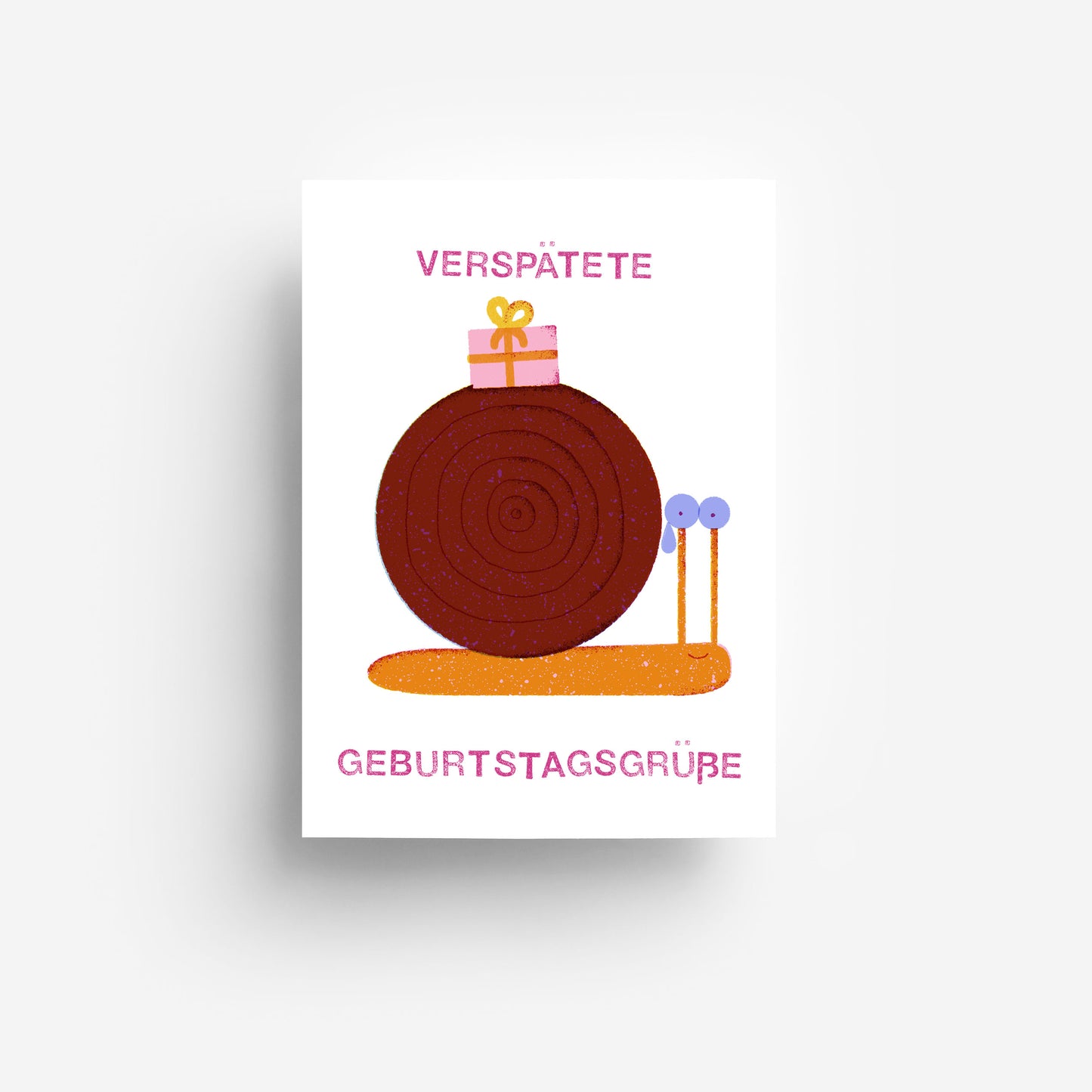 Verspätete Geburtstagsgrüße Postkarte DIN A6