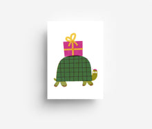 Load image into Gallery viewer, Turtle Present Postcard DIN A6
