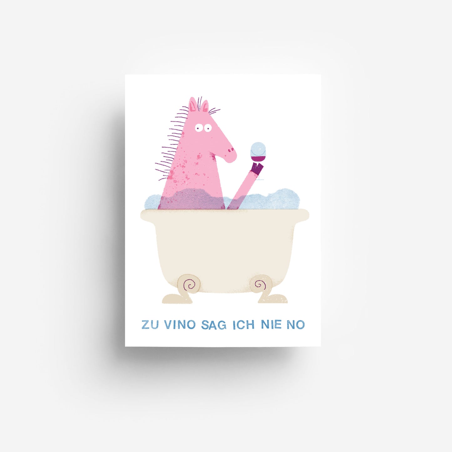 Vino Pferd Postkarte DIN A6