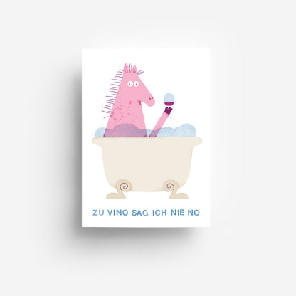 Vino Pferd Postkarte DIN A6