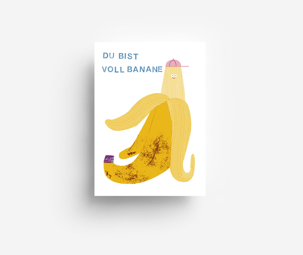 Voll Banane Postkarte DIN A6