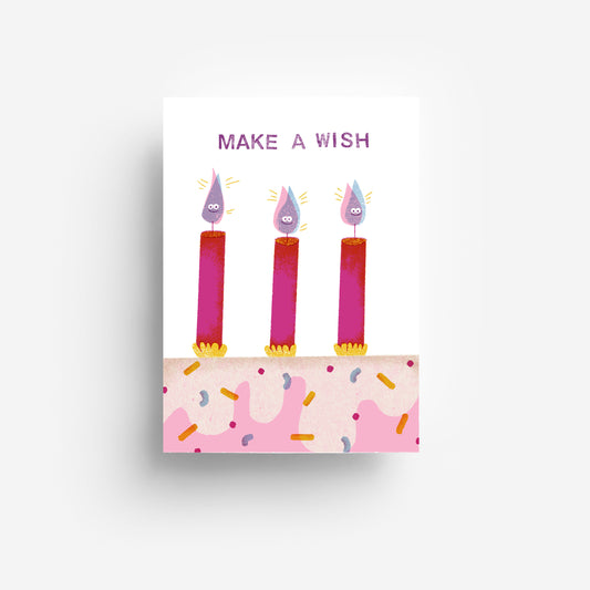 Make A Wish Postkarte DIN A6