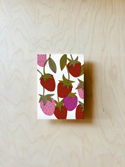 Strawberries Postkarte DIN A6