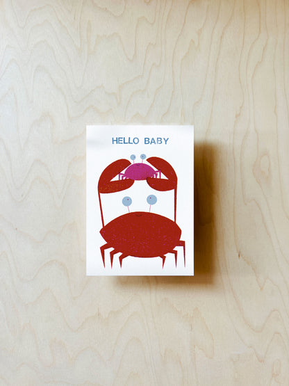 Babykrabbe Postkarte DIN A6