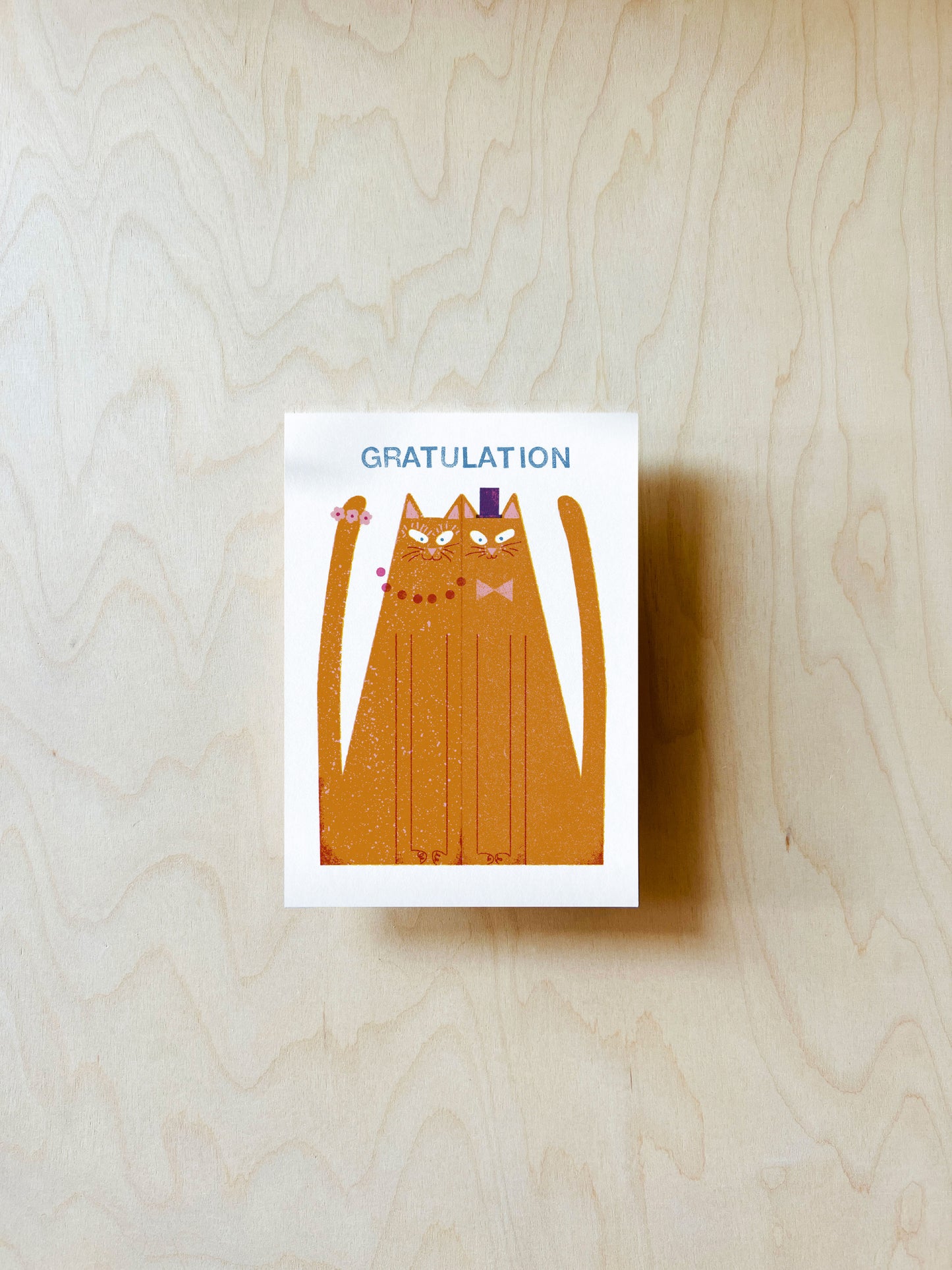 Katzenpaar Postkarte DIN A6