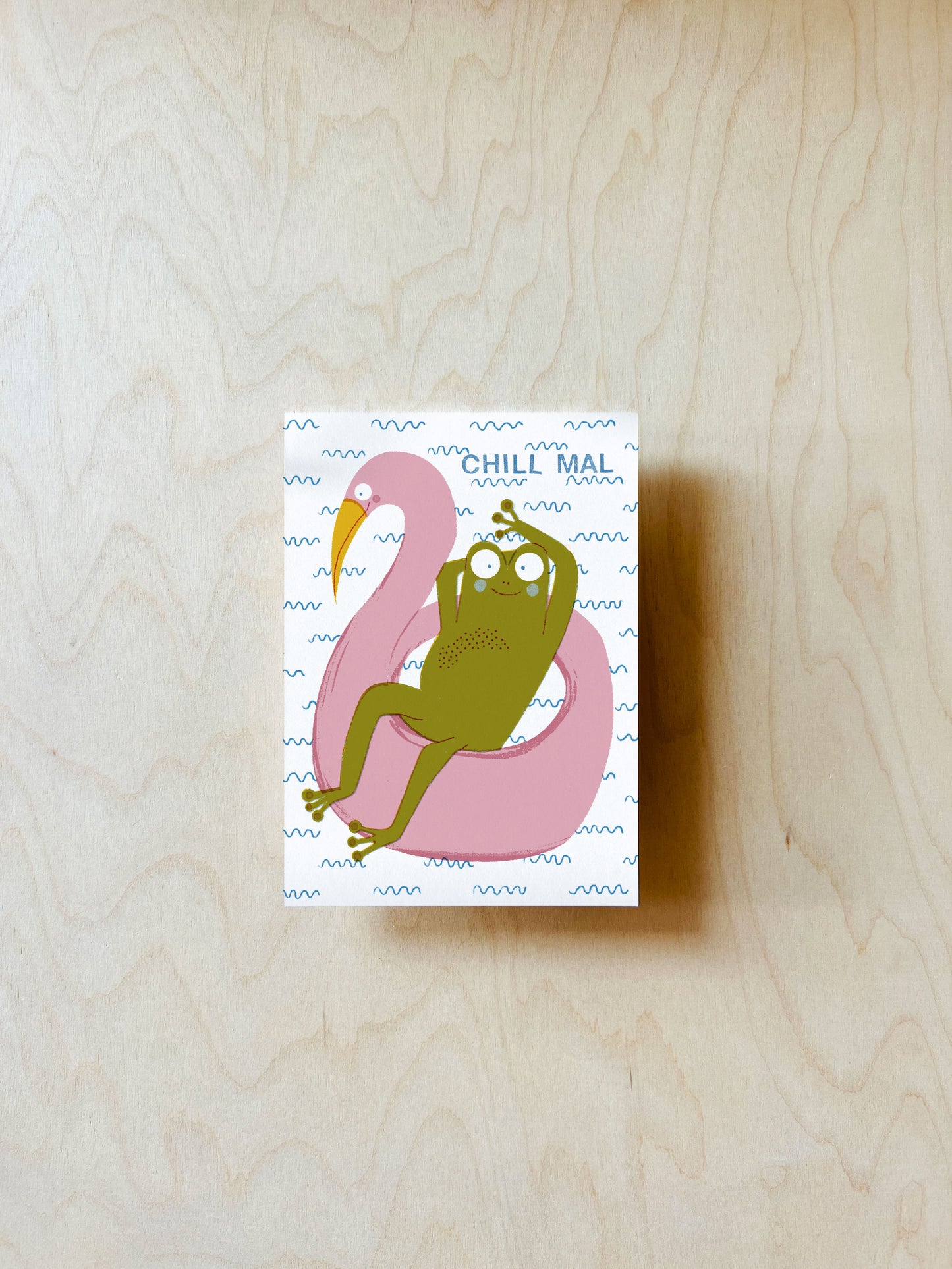 Chill Frog Postkarte DIN A6