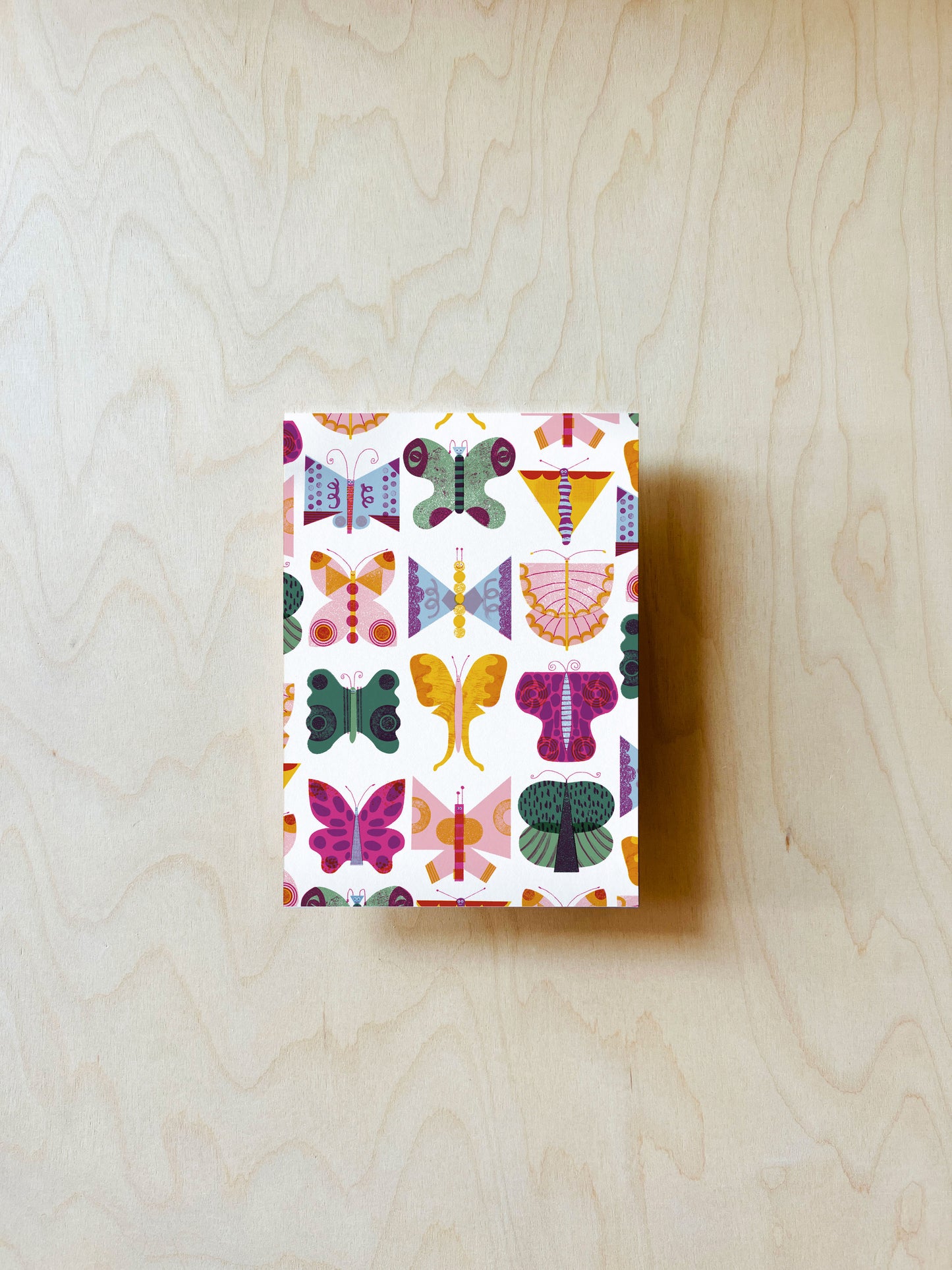 Abstract Butterflies Postcard DIN A6