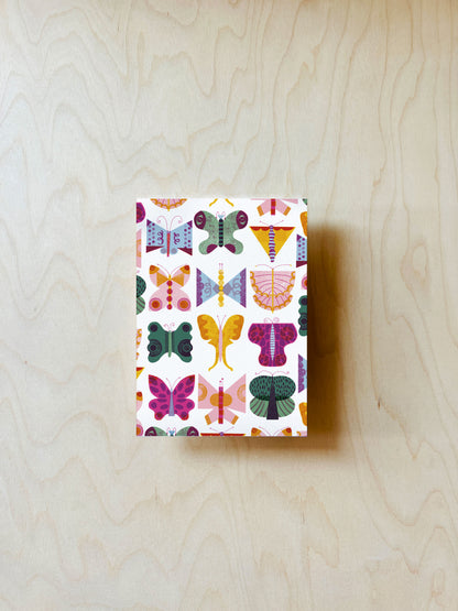 Abstract Butterflies Postcard DIN A6